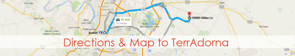 Directions and map to TerrAdorna