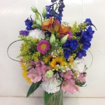 blue centerpiece